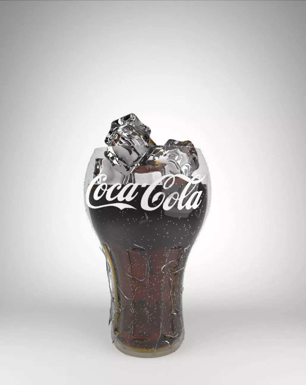 coca cola glass Free 3D model