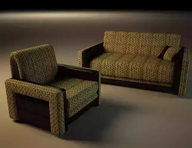 Forest sofa and armchair 3D print model