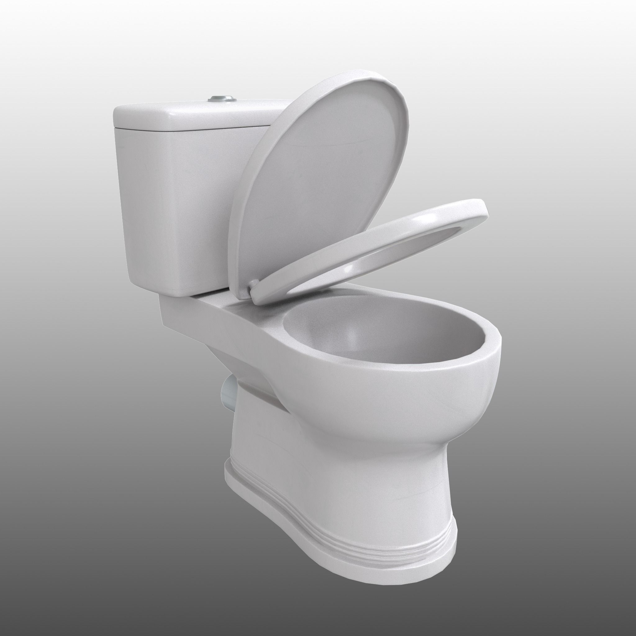 Toilet Low-poly 3D model_1