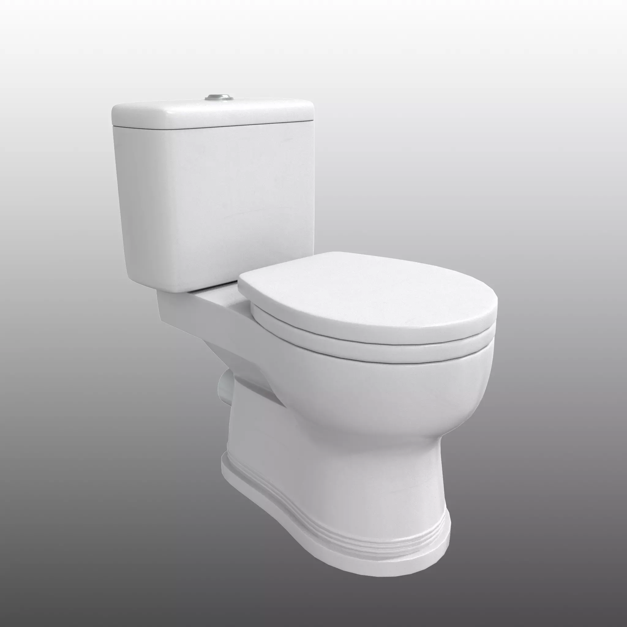 Toilet Low-poly 3D model_0