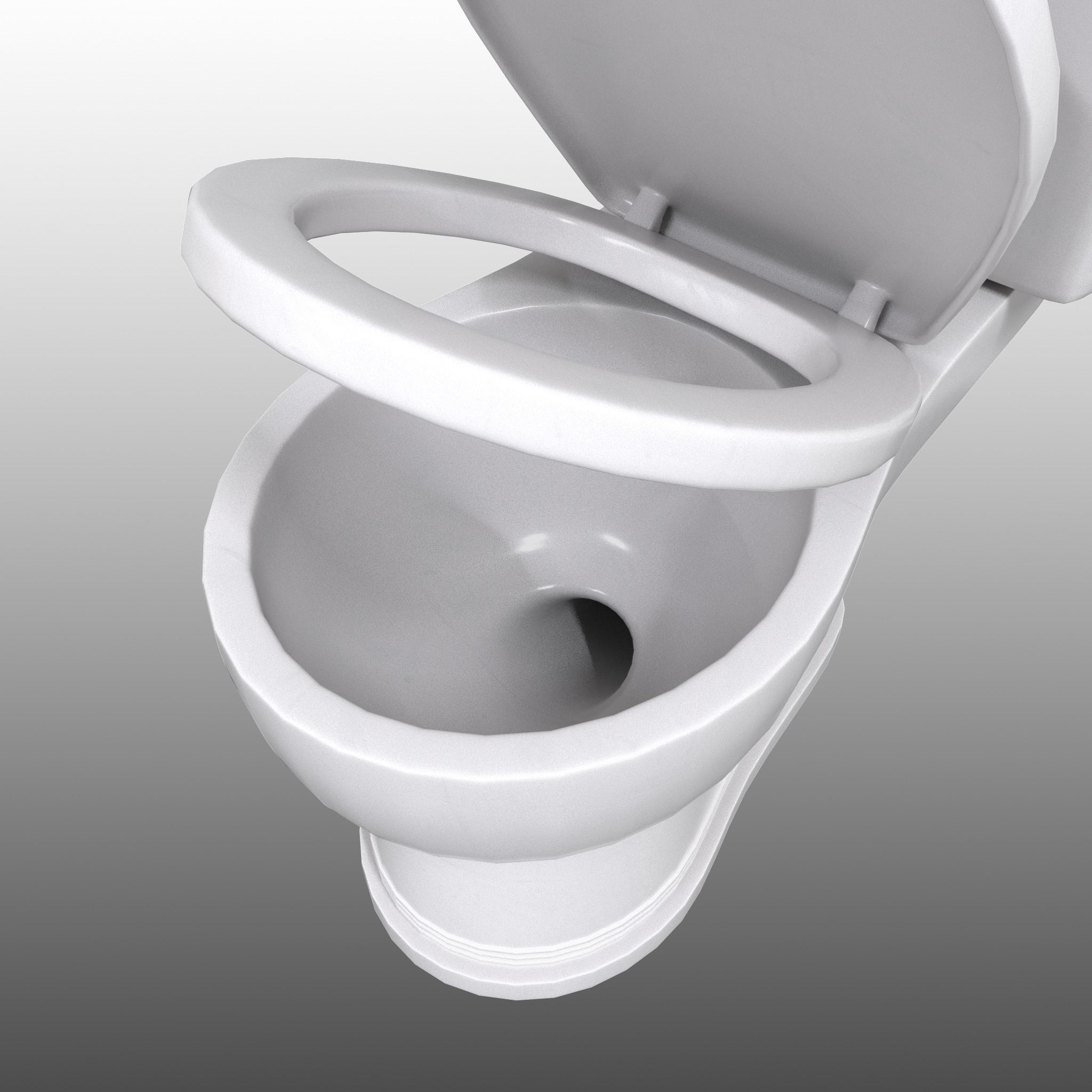 Toilet Low-poly 3D model_2