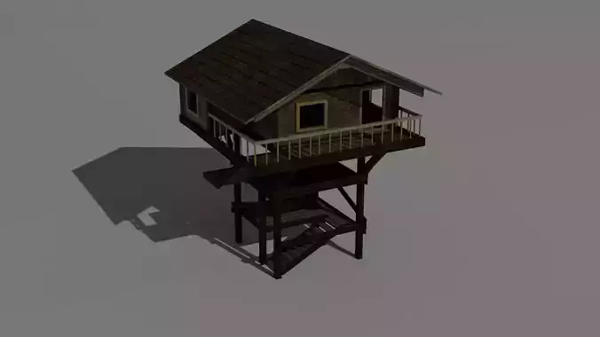 Forest Watch Tower Free low-poly 3D model