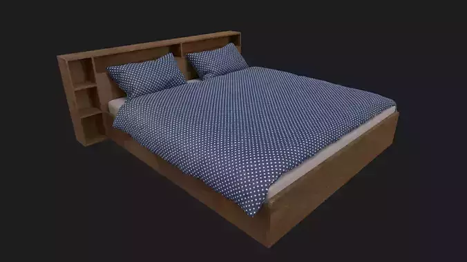 King Sized Bed with shelf