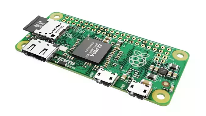 Raspberry pi zero Low-poly 3D model