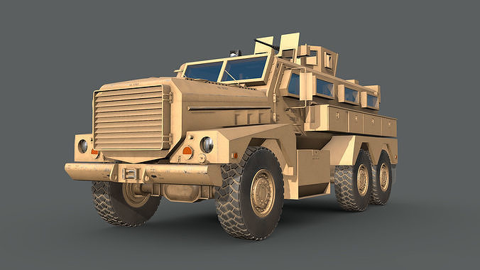 Cougar 6x6 MRAP 3D model 4
