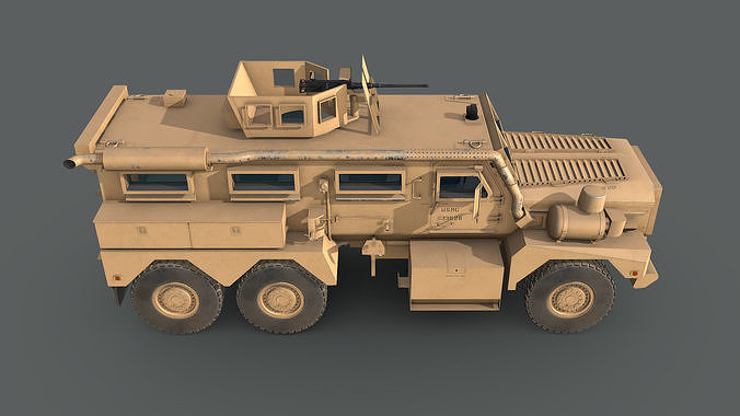 Cougar 6x6 MRAP 3D model 7