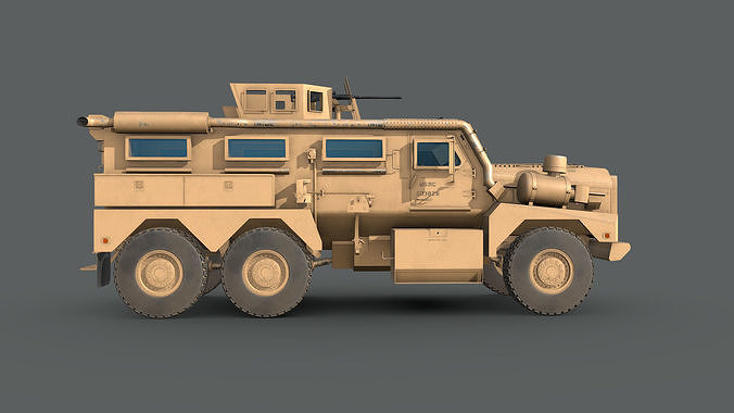 Cougar 6x6 MRAP 3D model 2