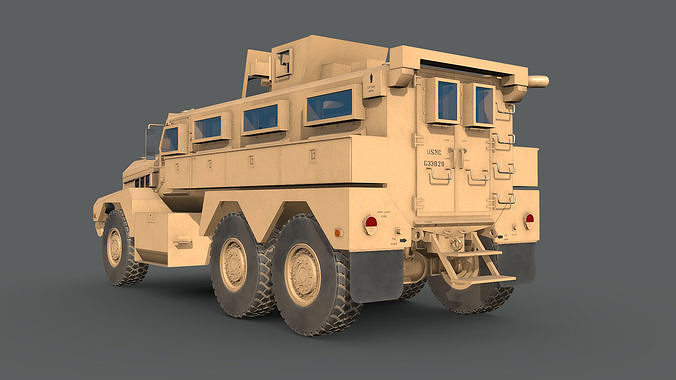 Cougar 6x6 MRAP 3D model 6