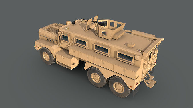 Cougar 6x6 MRAP 3D model 5