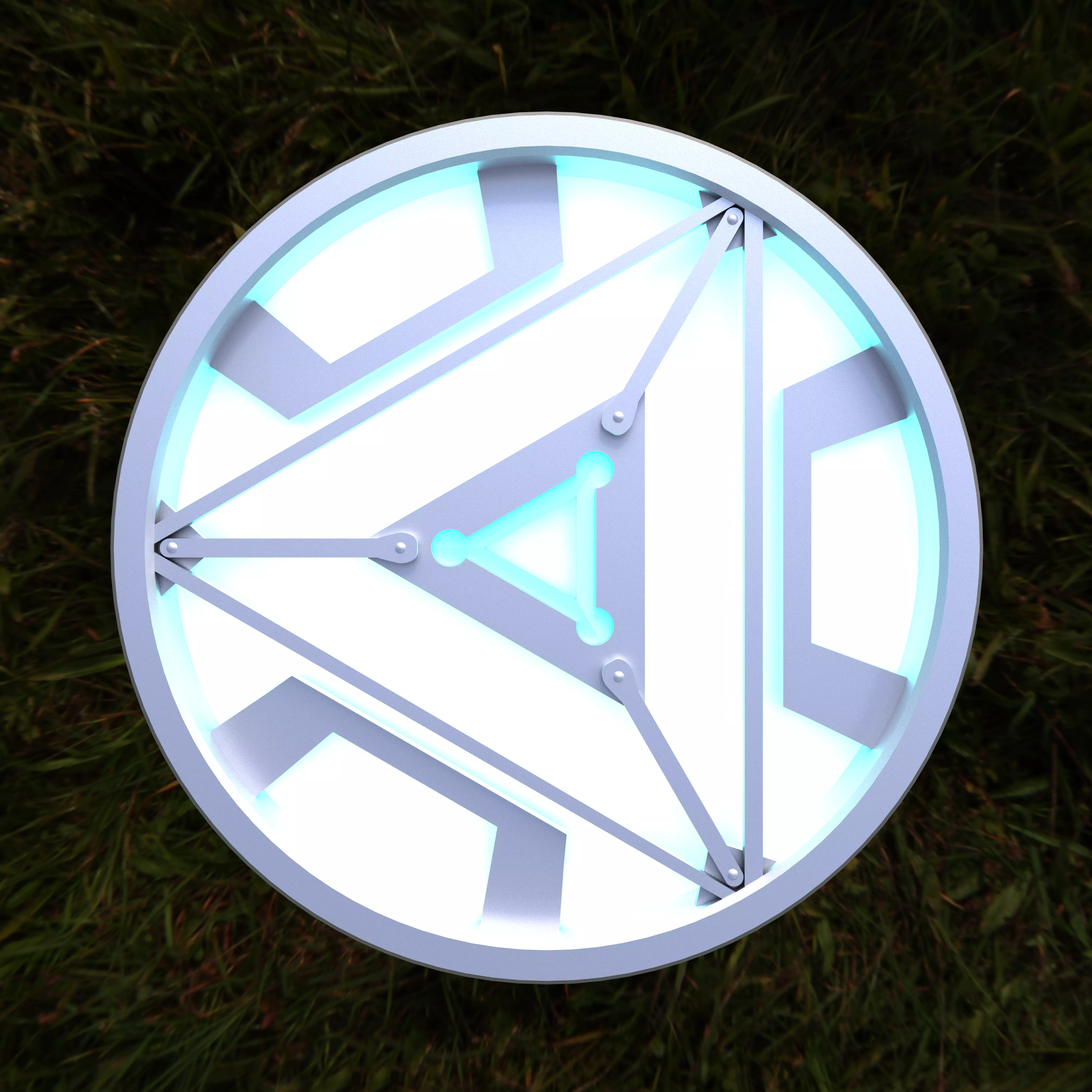 arc reactor  Low-poly 3D model_0