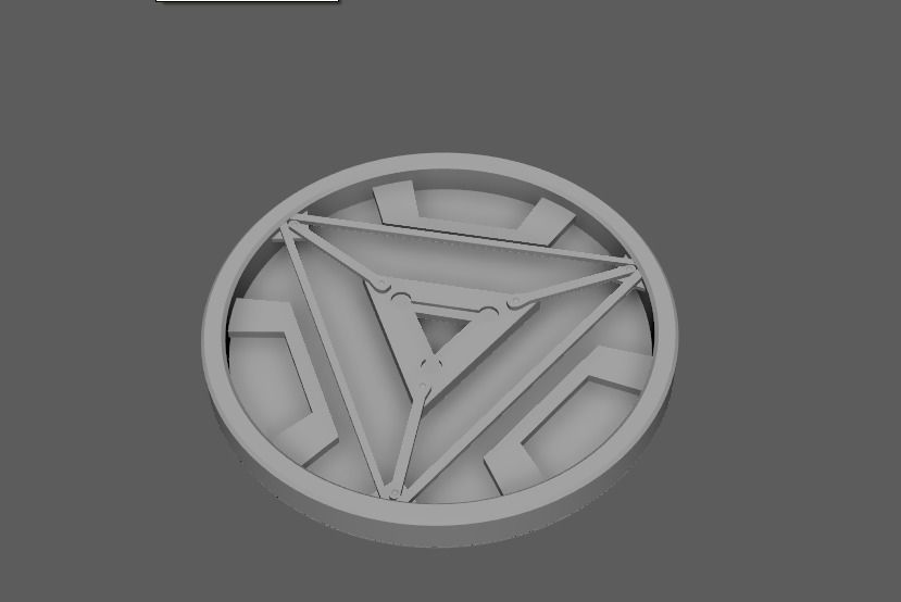 arc reactor  Low-poly 3D model_5
