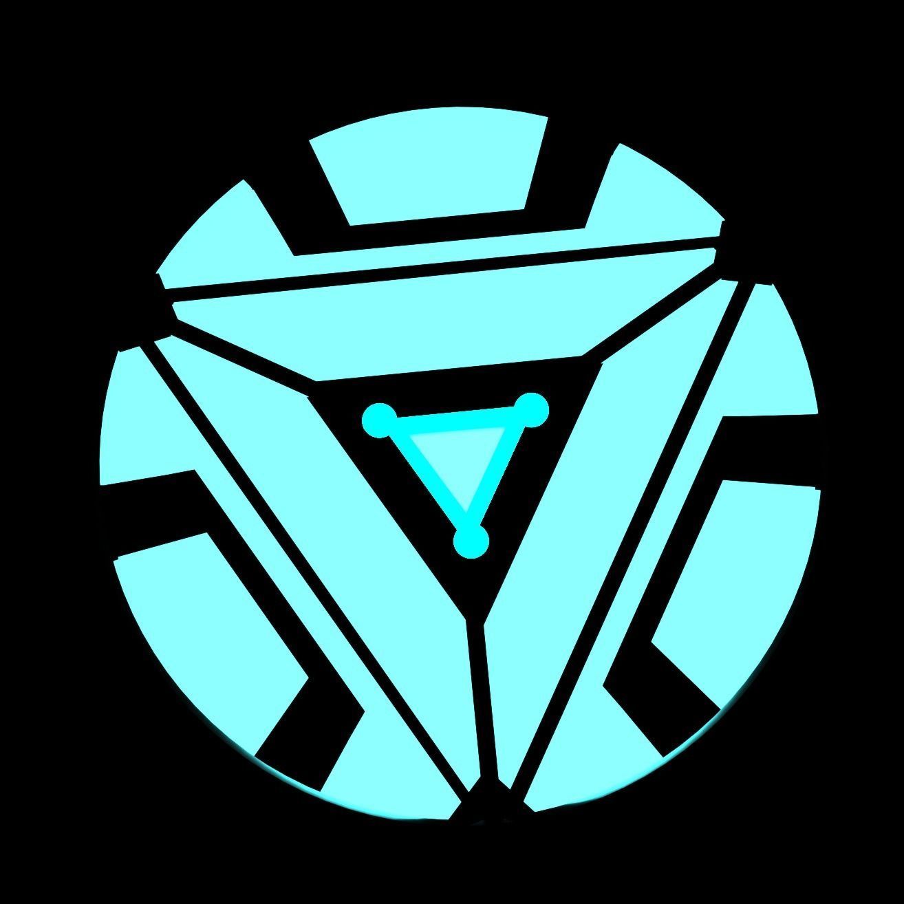 arc reactor  Low-poly 3D model_3