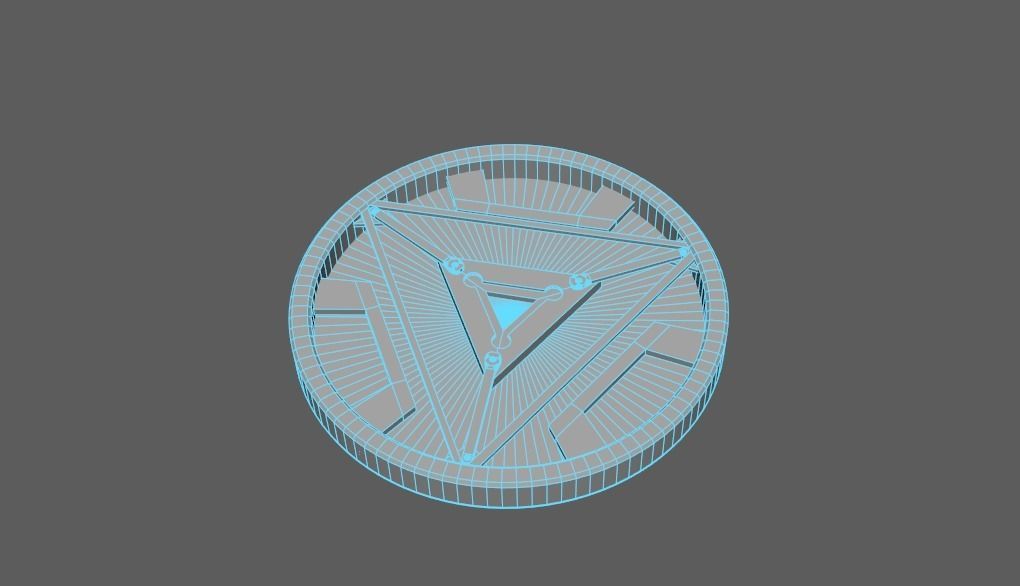 arc reactor  Low-poly 3D model_7