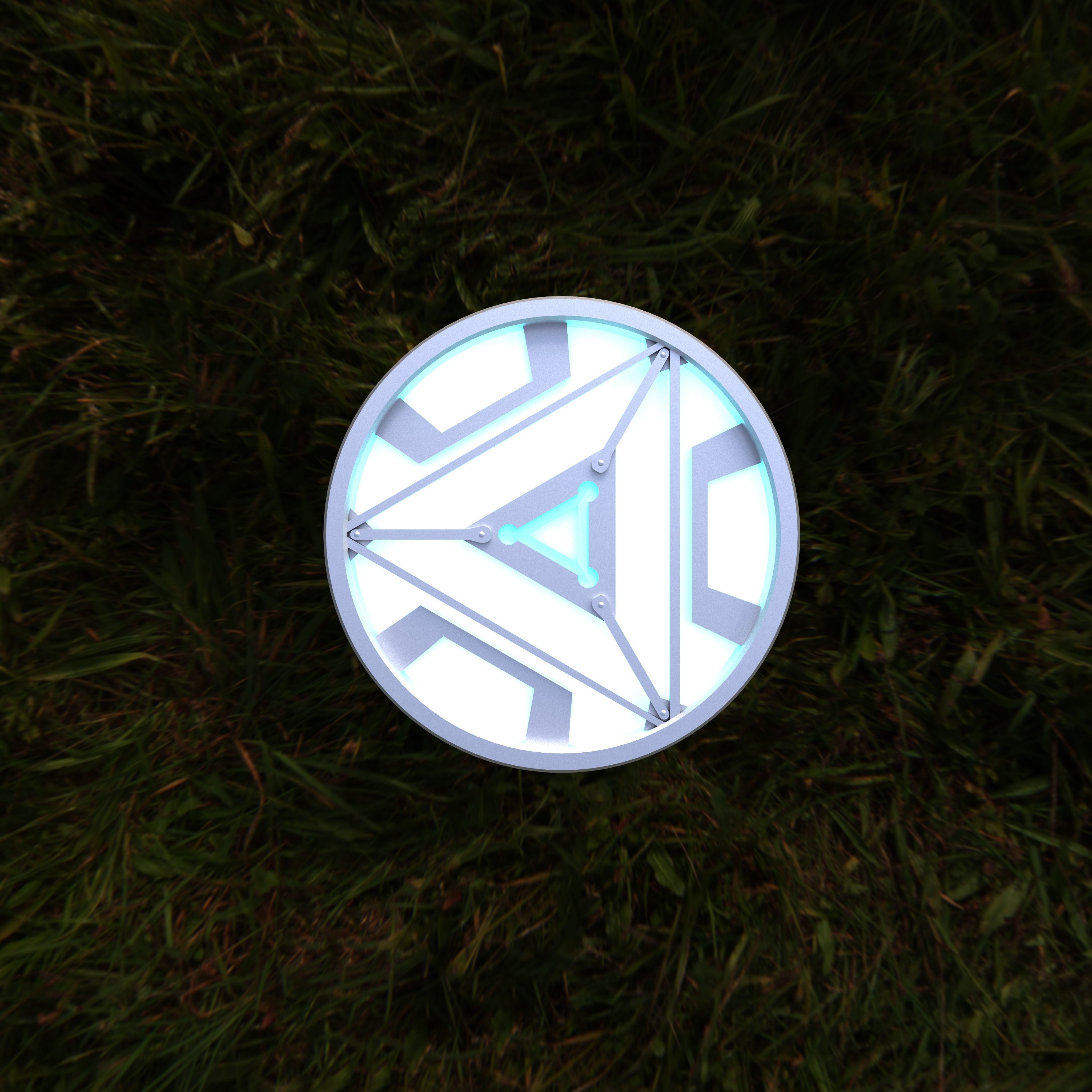 arc reactor  Low-poly 3D model_1