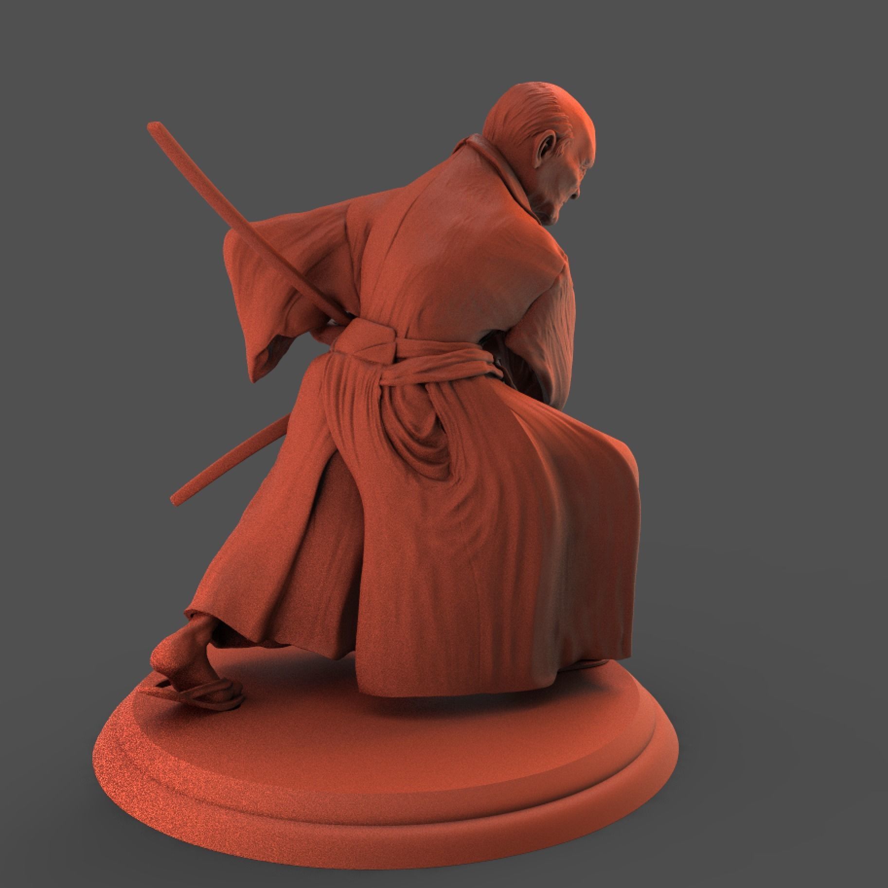 Old Samurai 3D print model_3