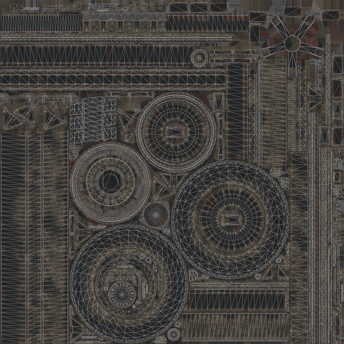 Truck Wheel 03 Kamaz-5320 Low-poly 3D model_9