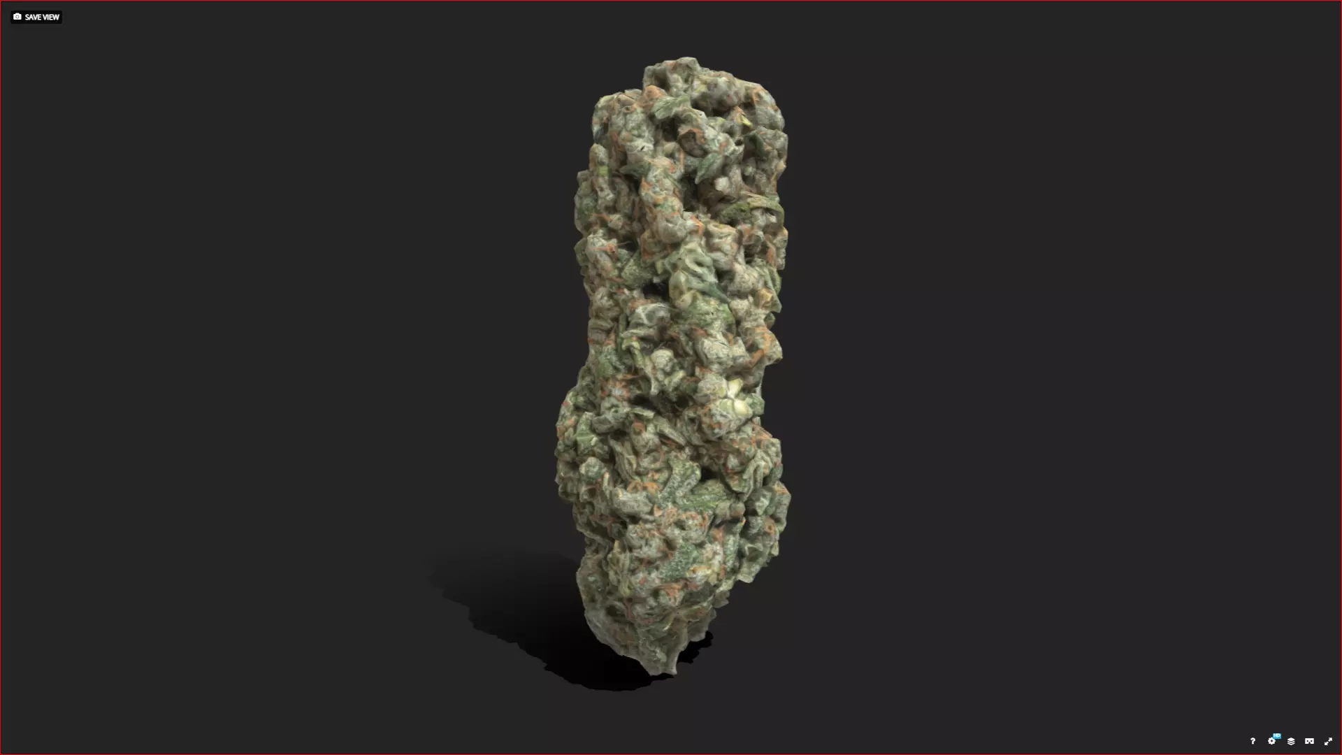 Low Poly Weed Bud Low-poly 3D model_0