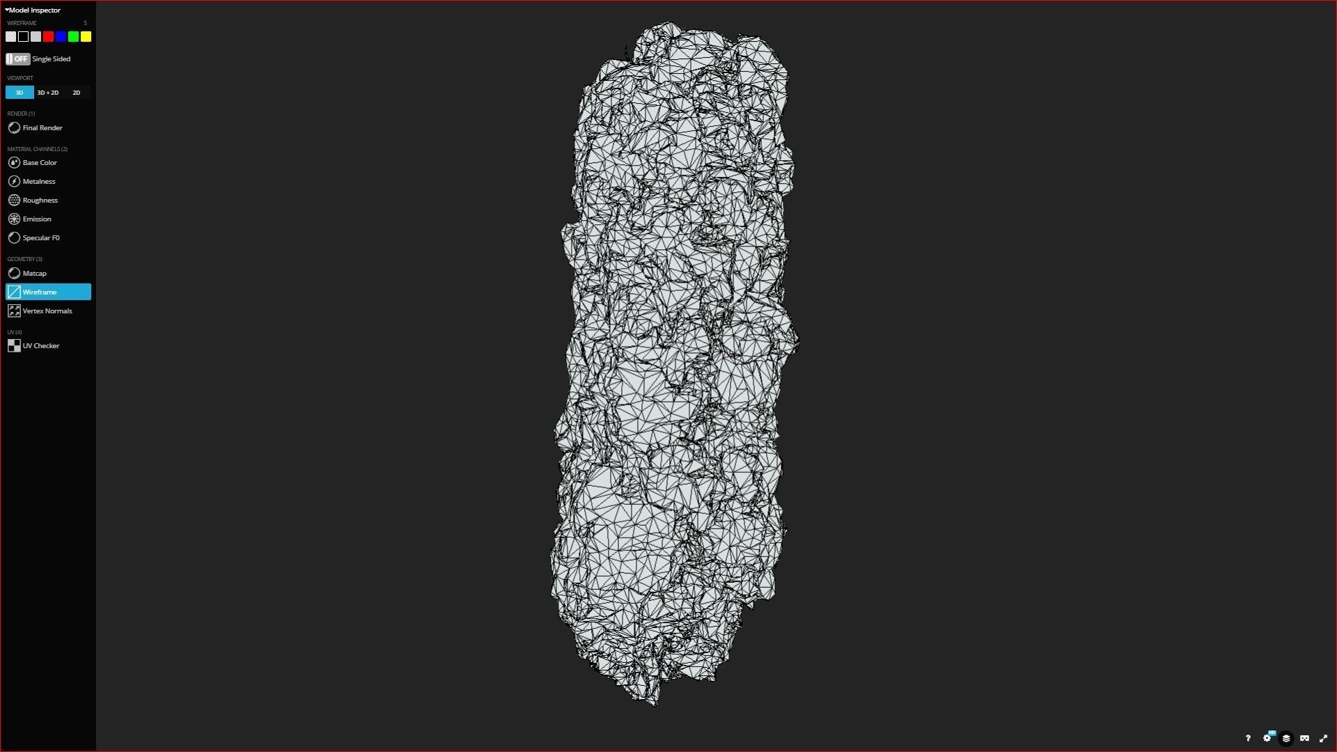 Low Poly Weed Bud Low-poly 3D model_1