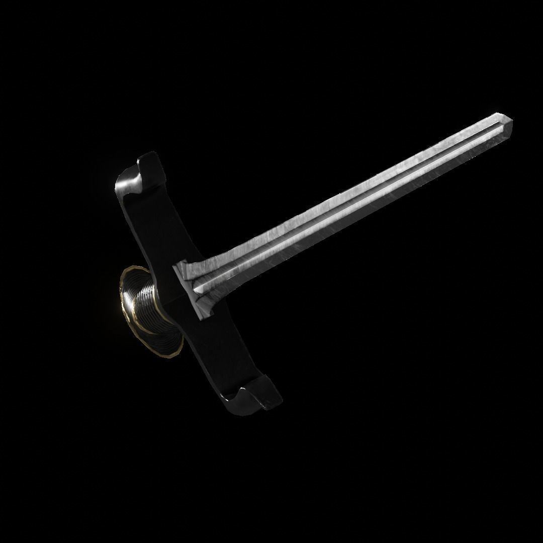 Sai 3D model two swords Low-poly 3D model_12