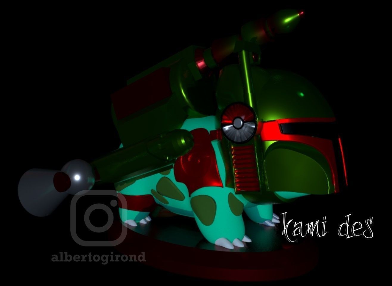 boba saur 3D print model_2