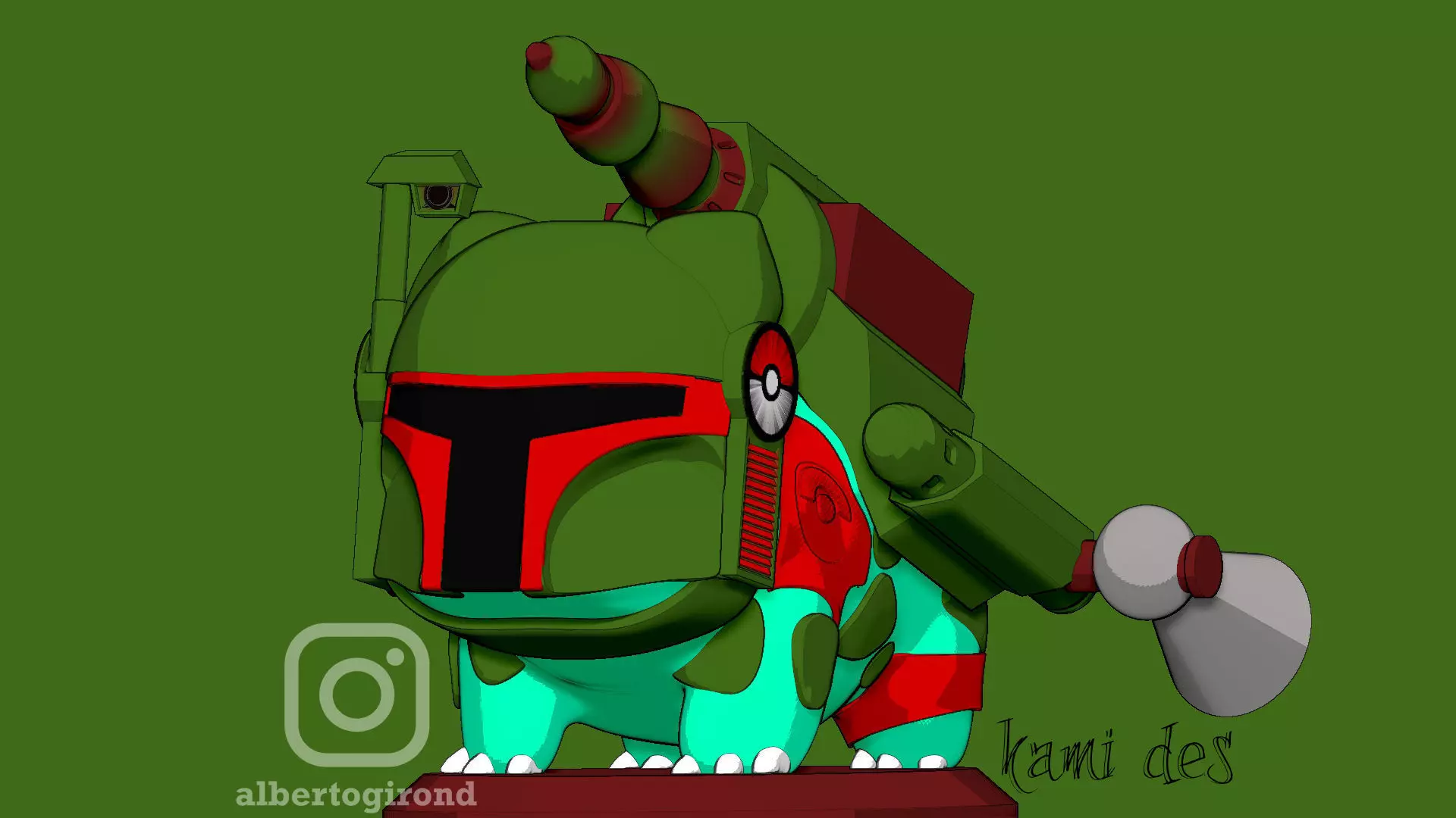 boba saur 3D print model_0