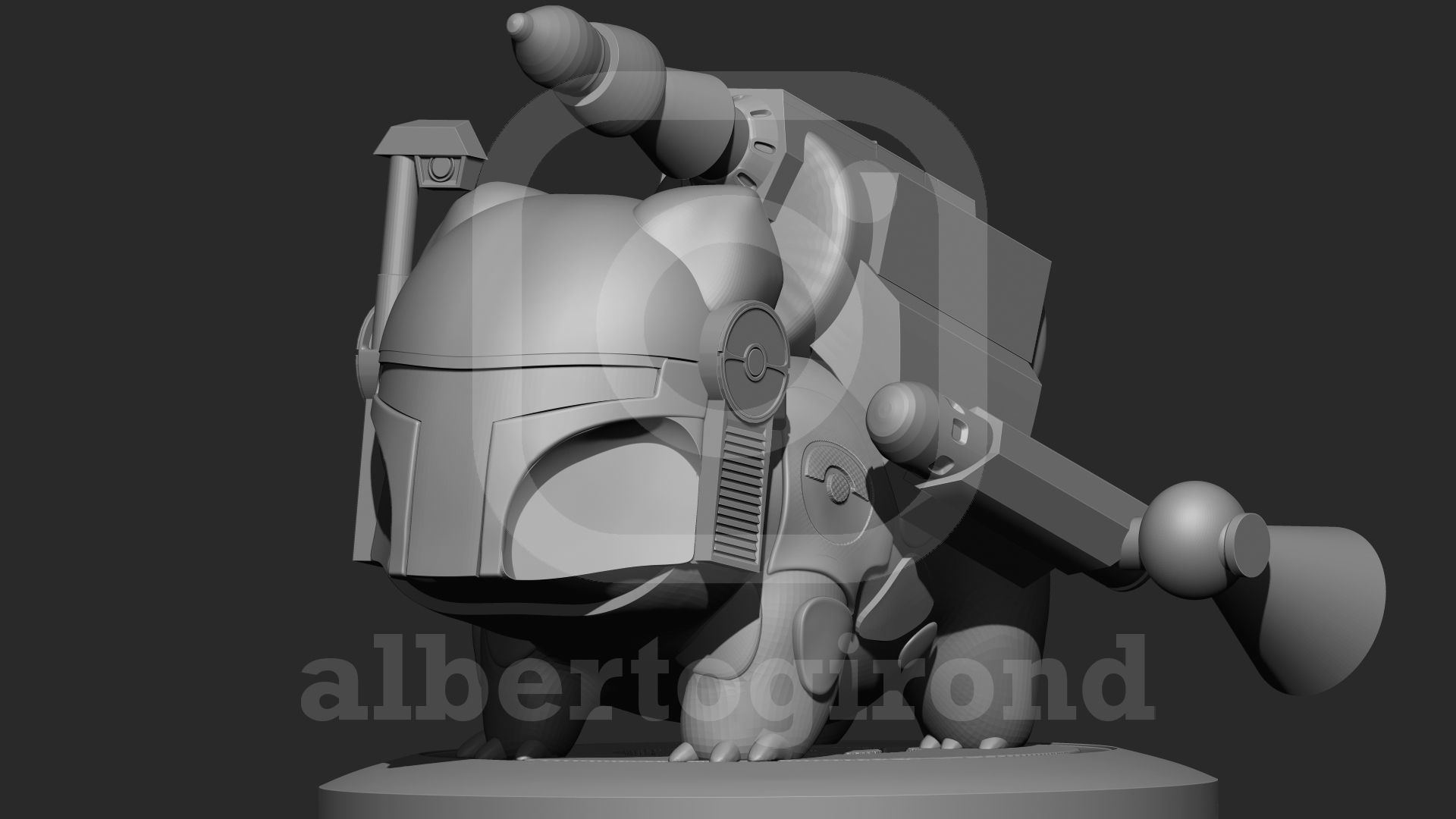 boba saur 3D print model_1