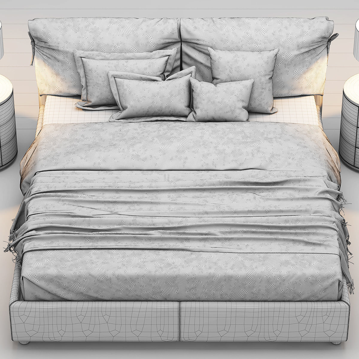 modern bed 3D model_4