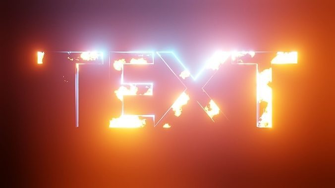 Cool text intro 3D model