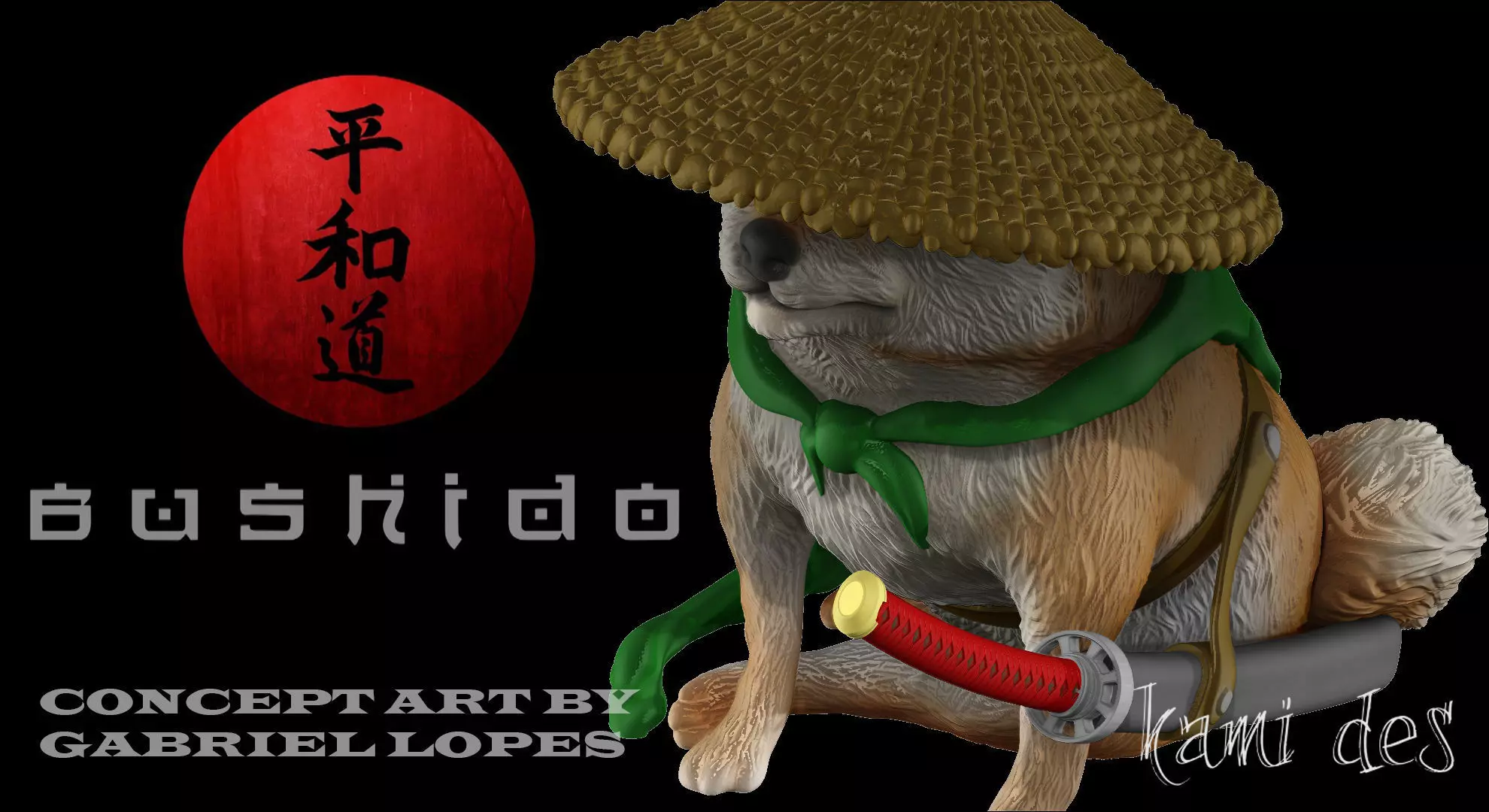 ronin shiba inu 3D print model_0