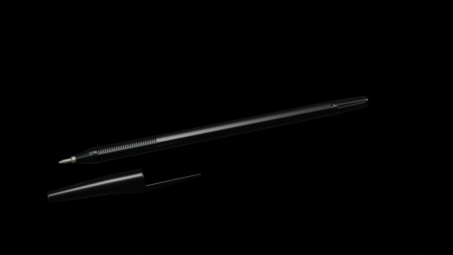 Black Pen 3D model_1