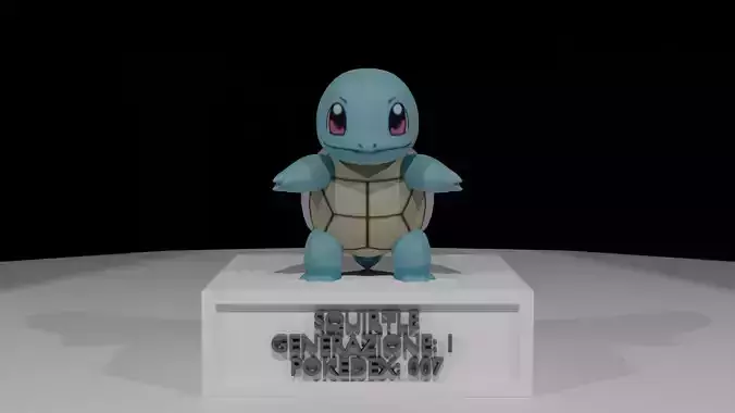 SQUIRTLE pokemon for animation or print