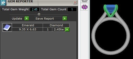 Emerald Stone Solitaire Ring  3D print model_10