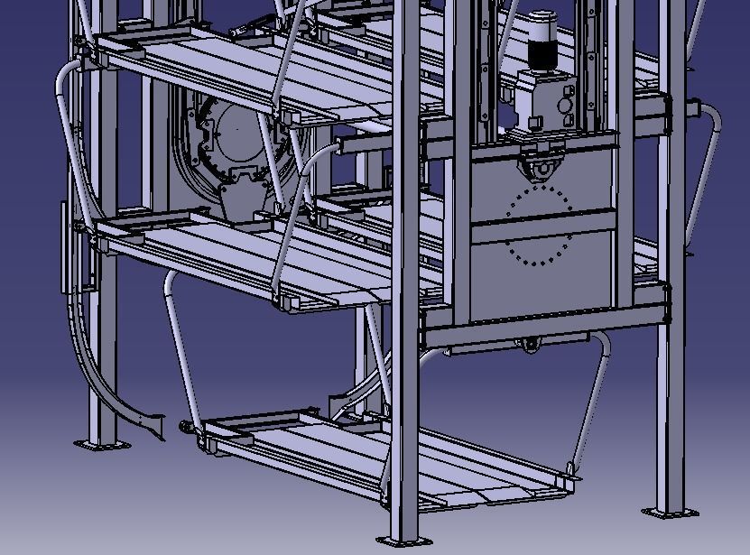 Smart rotary parking system for 12 cars 3D model_3