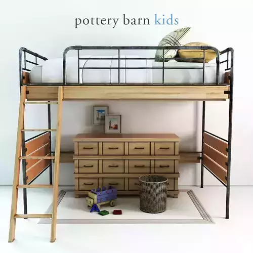 Pottery barn Owen Twin Loft Bed
