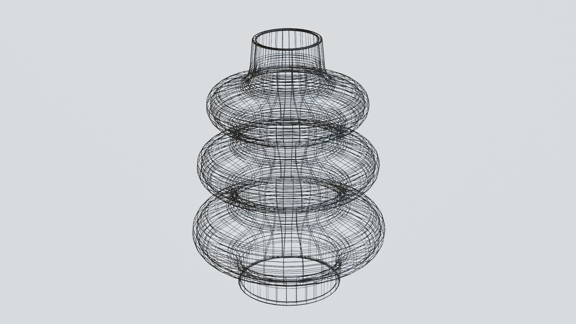 HM Home wavy vase 3D model_1