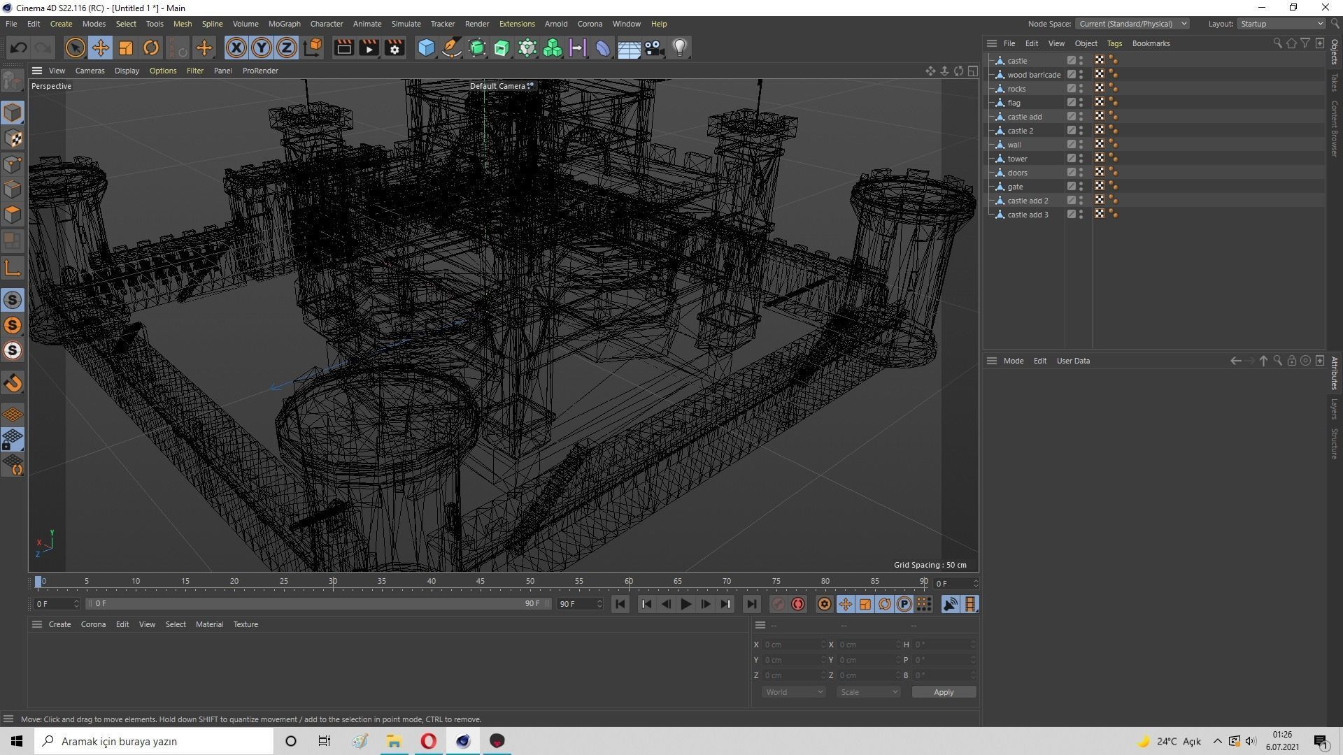 Medieval Castle Level 10 3D model_44