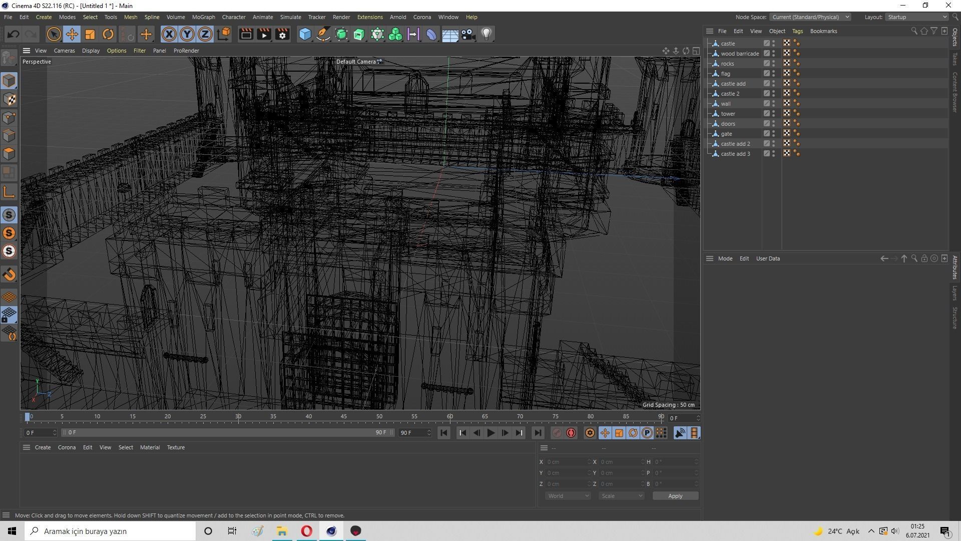 Medieval Castle Level 10 3D model_46