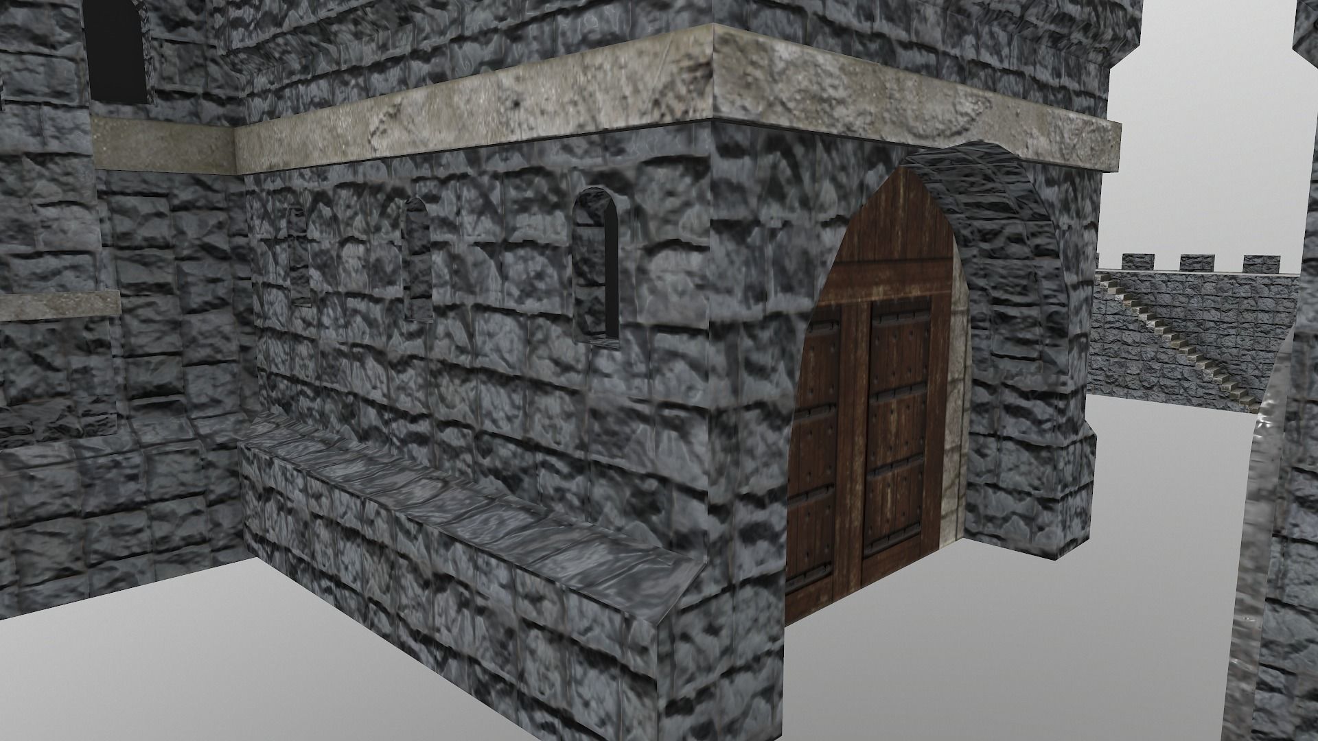 Medieval Castle Level 10 3D model_14