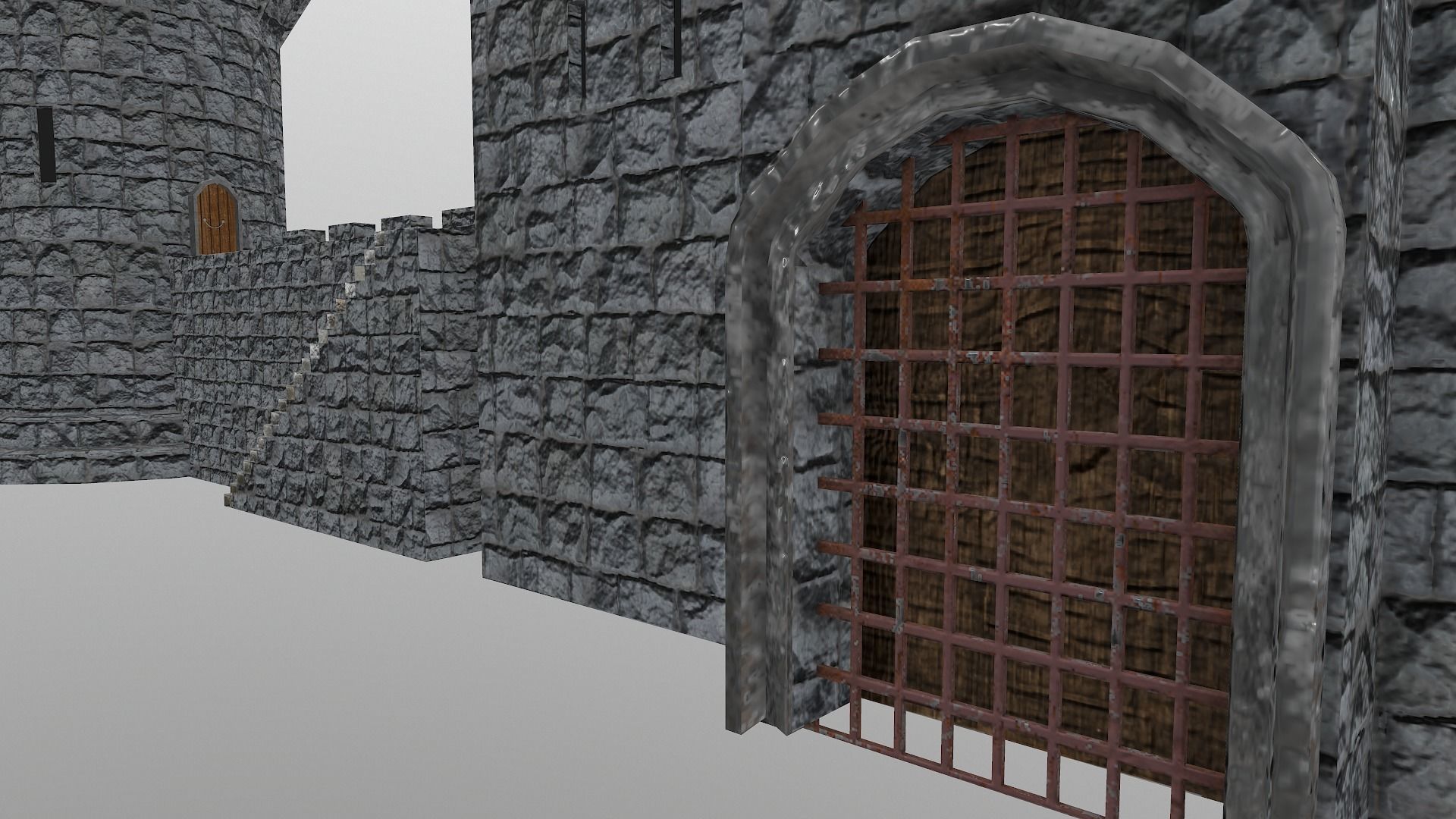 Medieval Castle Level 10 3D model_15