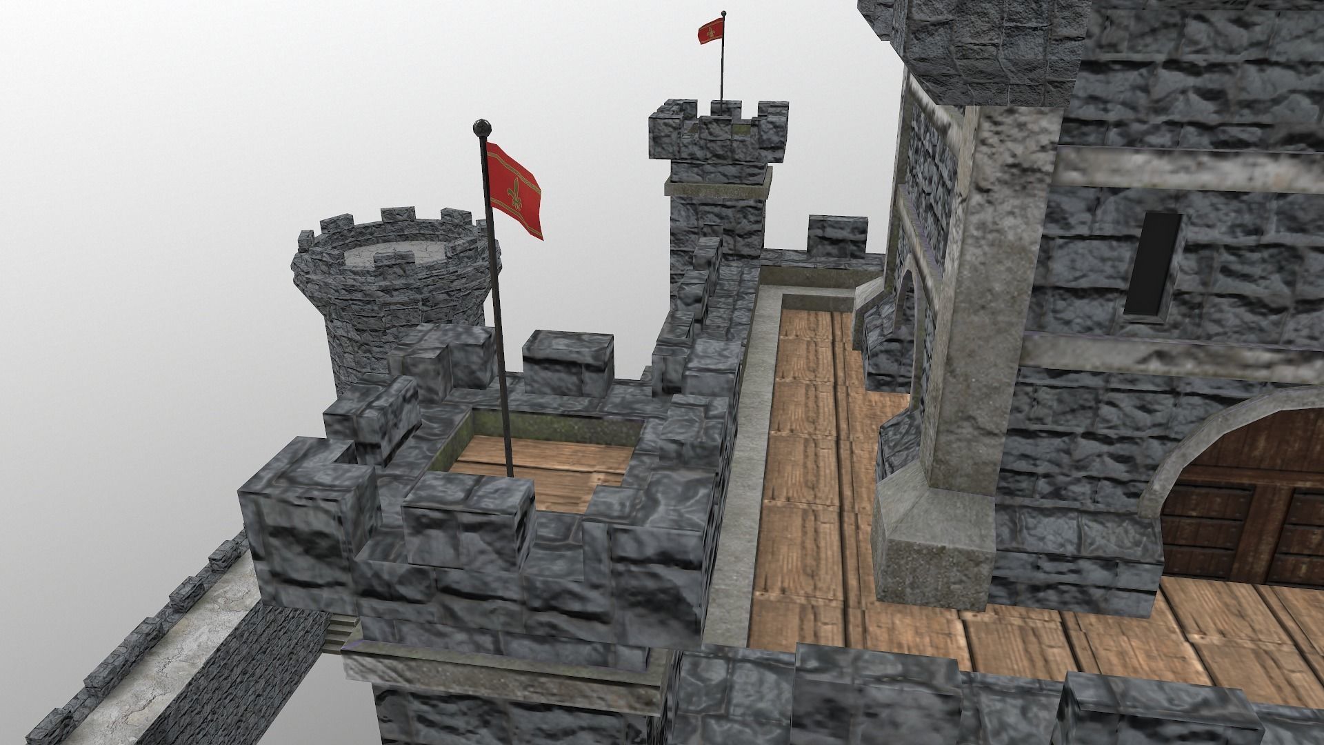 Medieval Castle Level 10 3D model_18