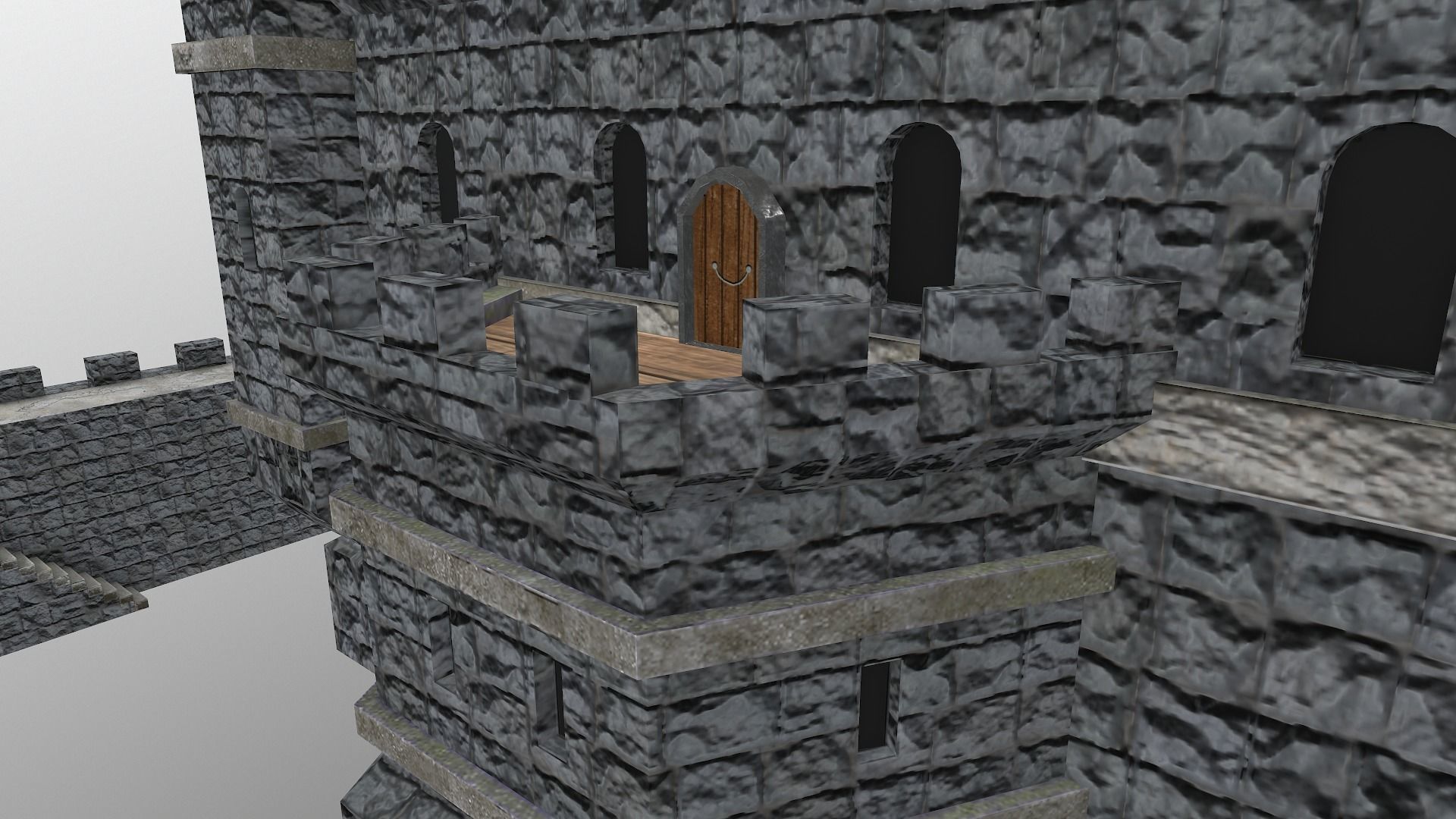 Medieval Castle Level 10 3D model_17
