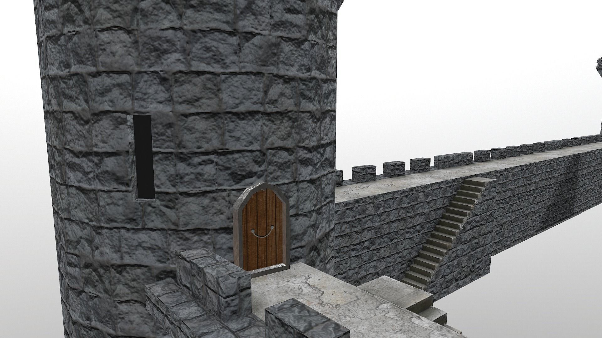 Medieval Castle Level 10 3D model_11