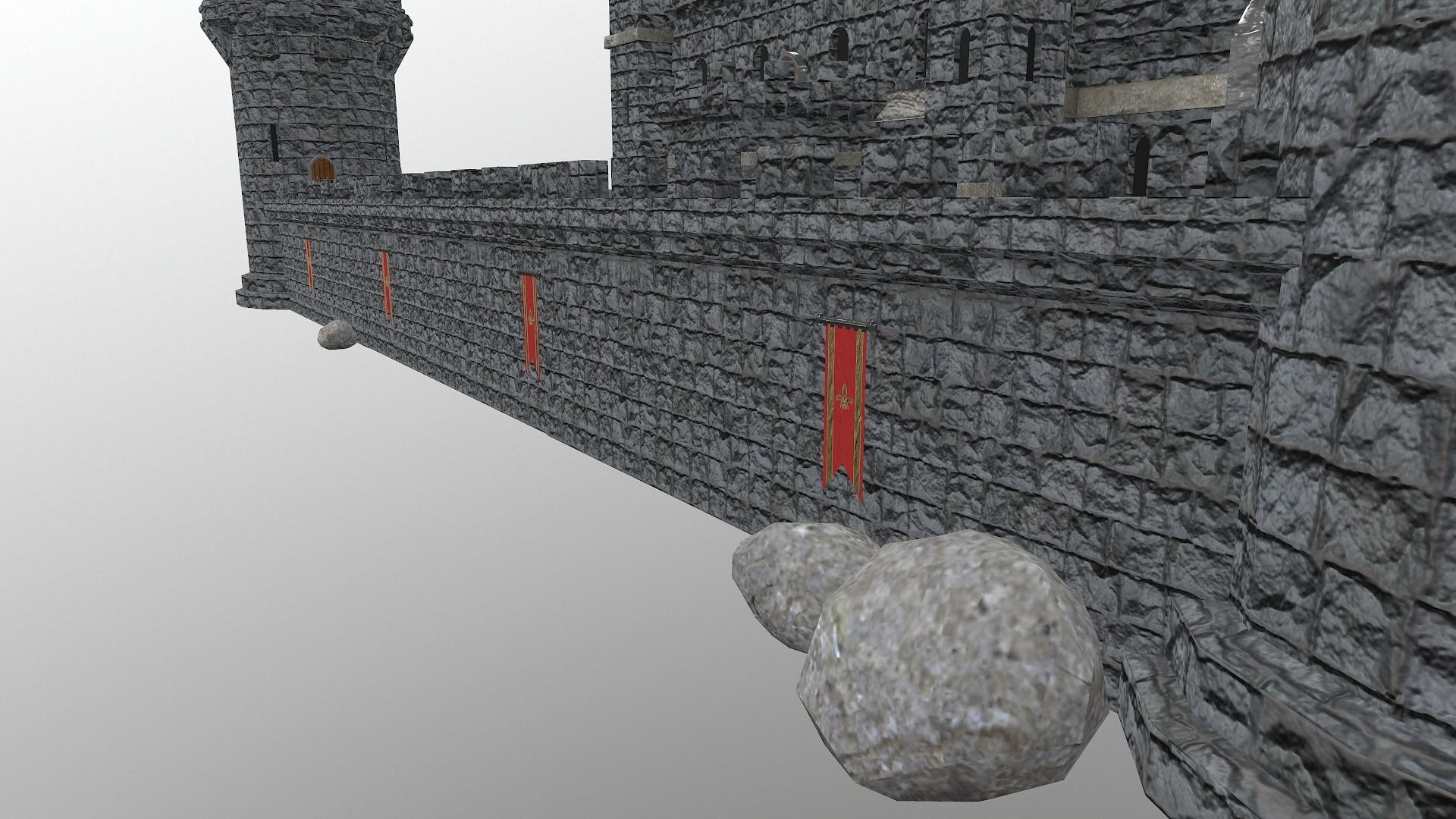 Medieval Castle Level 10 3D model_13