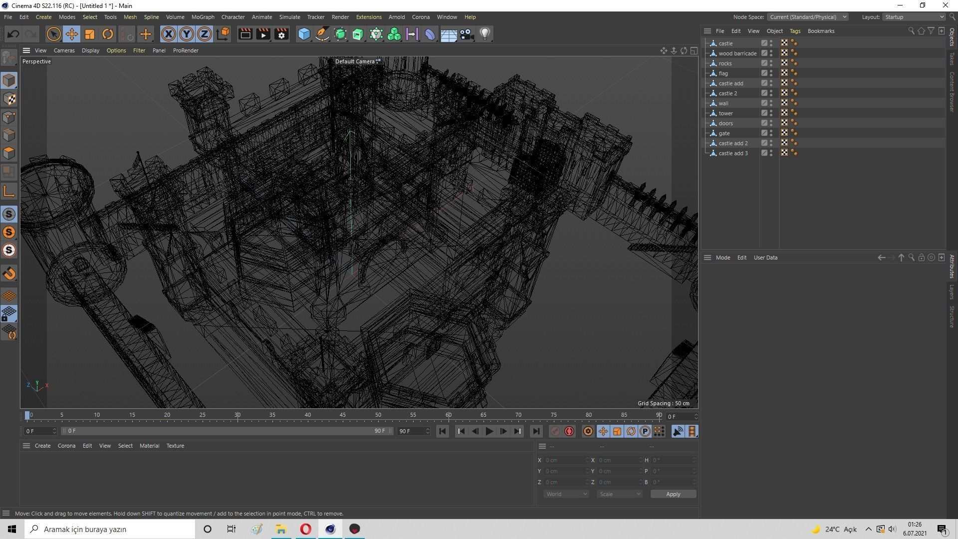 Medieval Castle Level 10 3D model_45