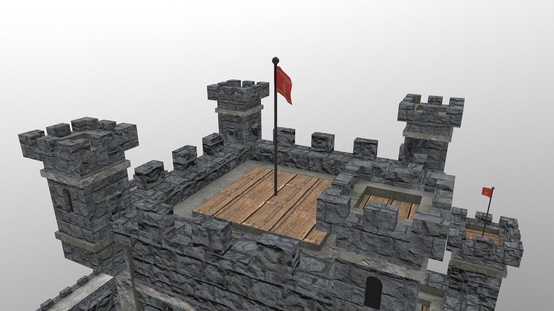 Medieval Castle Level 10 3D model_20