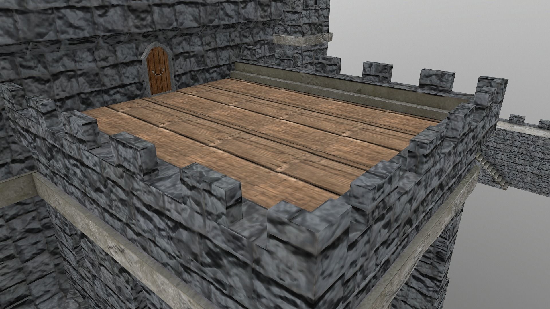 Medieval Castle Level 10 3D model_16