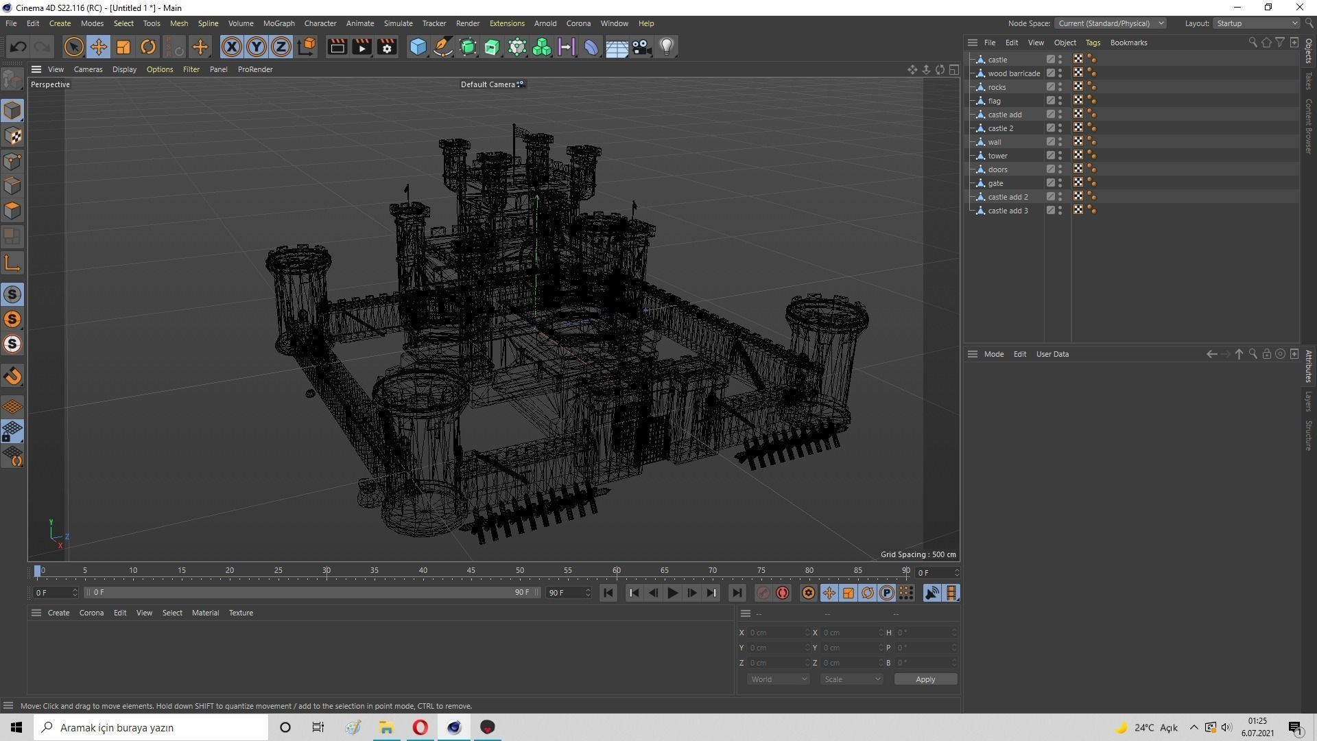 Medieval Castle Level 10 3D model_43
