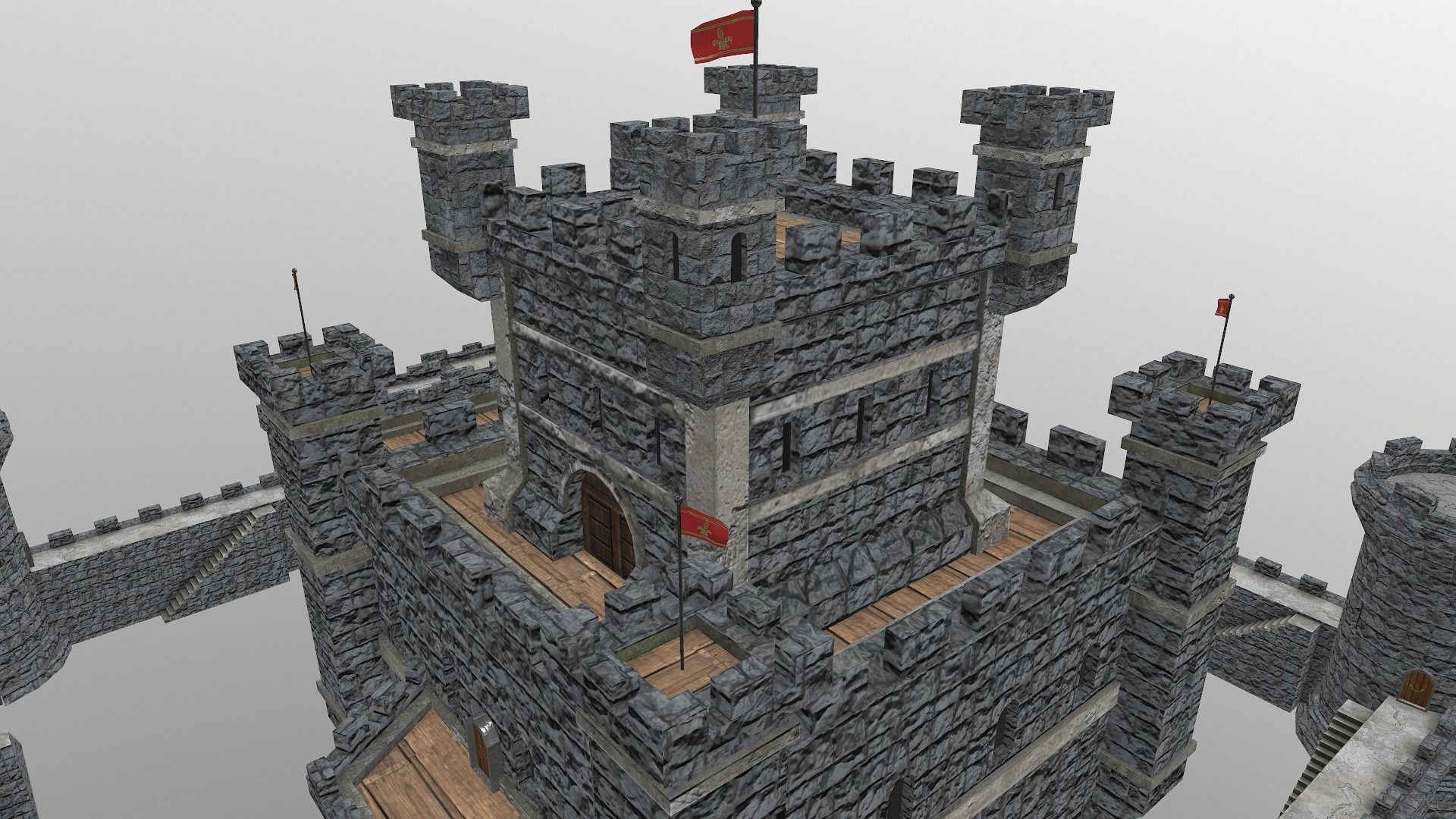 Medieval Castle Level 10 3D model_21