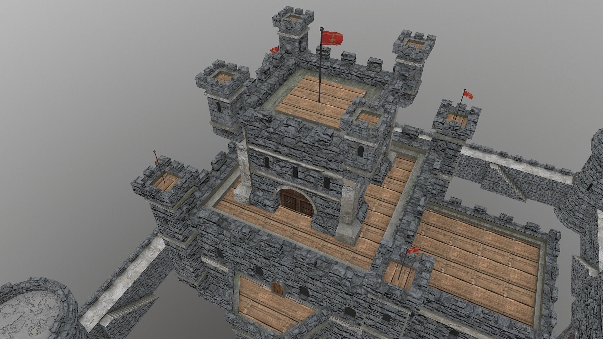 Medieval Castle Level 10 3D model_22