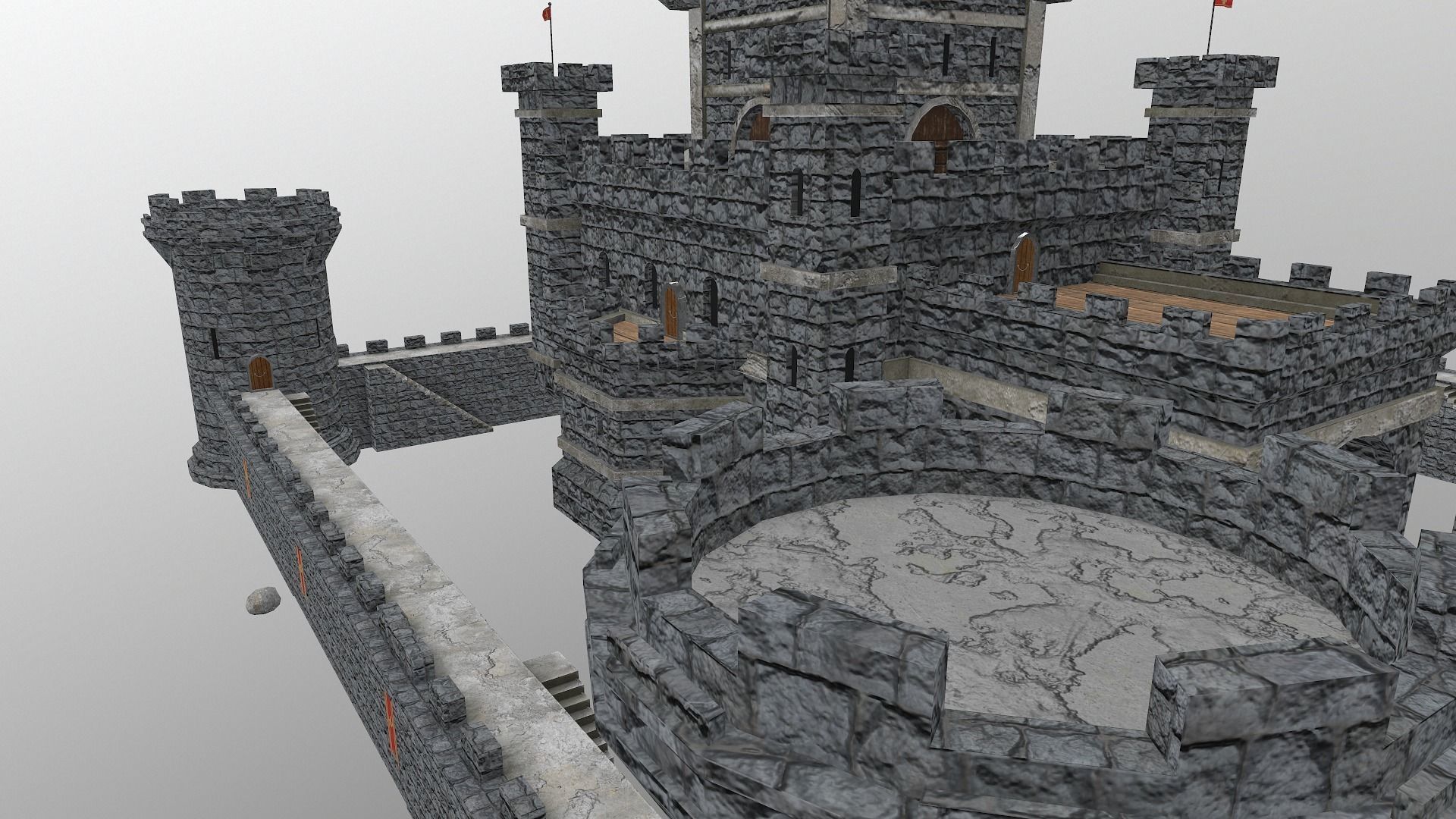 Medieval Castle Level 10 3D model_12